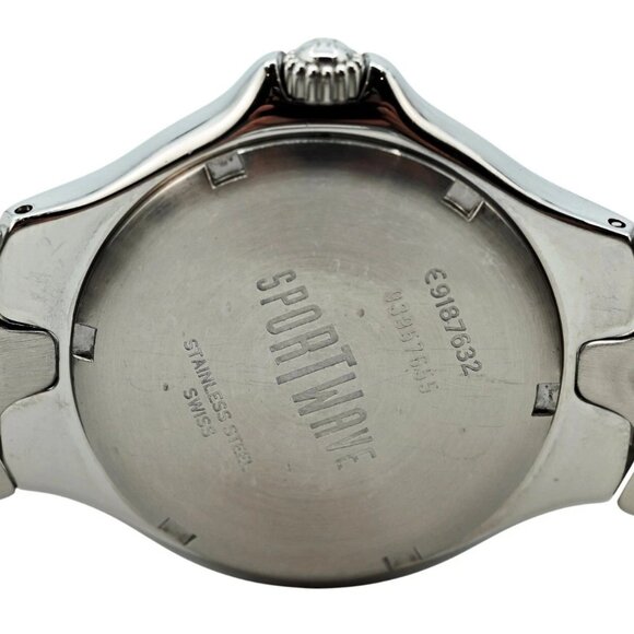 Ebel 36mm Men's Sportwave Stainless Steel Blue Dial Swiss Watch - Picture 3 of 8